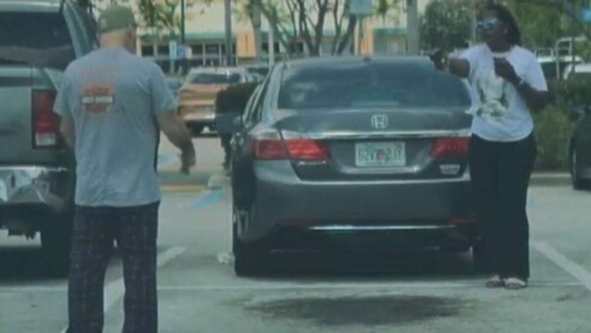 Still footage from a cellphone video shows Melissa Payne holding a gun moments before she fatally shot Bart DiGuglielmo on June 30, 2026, in a North Lauderdale Walmart parking lot. Still footage from a cellphone video shows Melissa Payne holding a gun moments before she fatally shot Bart DiGuglielmo on June 30, 2026, in a North Lauderdale Walmart parking lot.